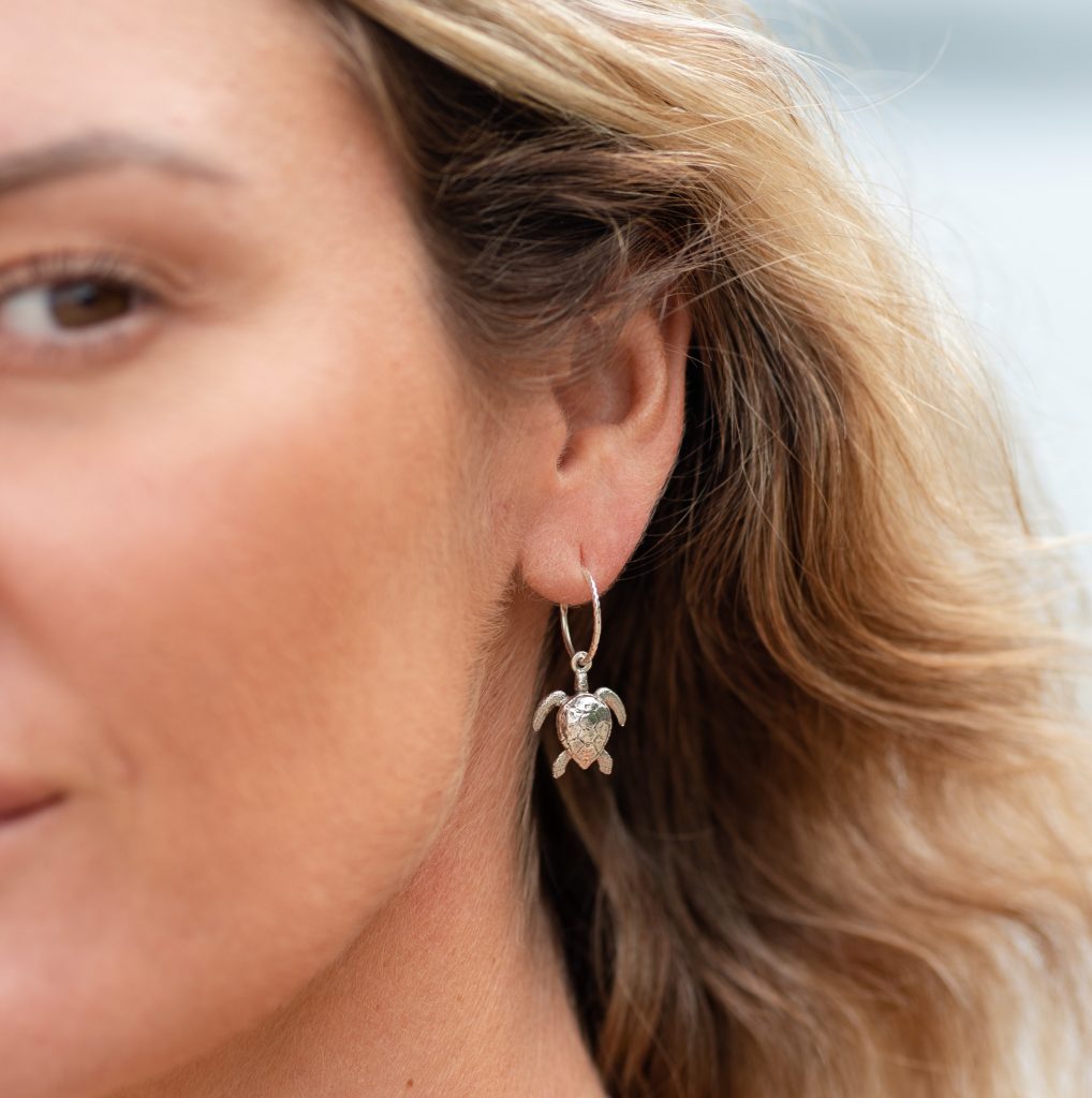 Sea turtle earrings ocean jewellery